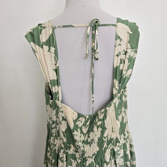 NEW Baltic Born Aita Maxi Dress Tiered Ruffle Summer Green Floral Women 1X - Picture 7 of 13